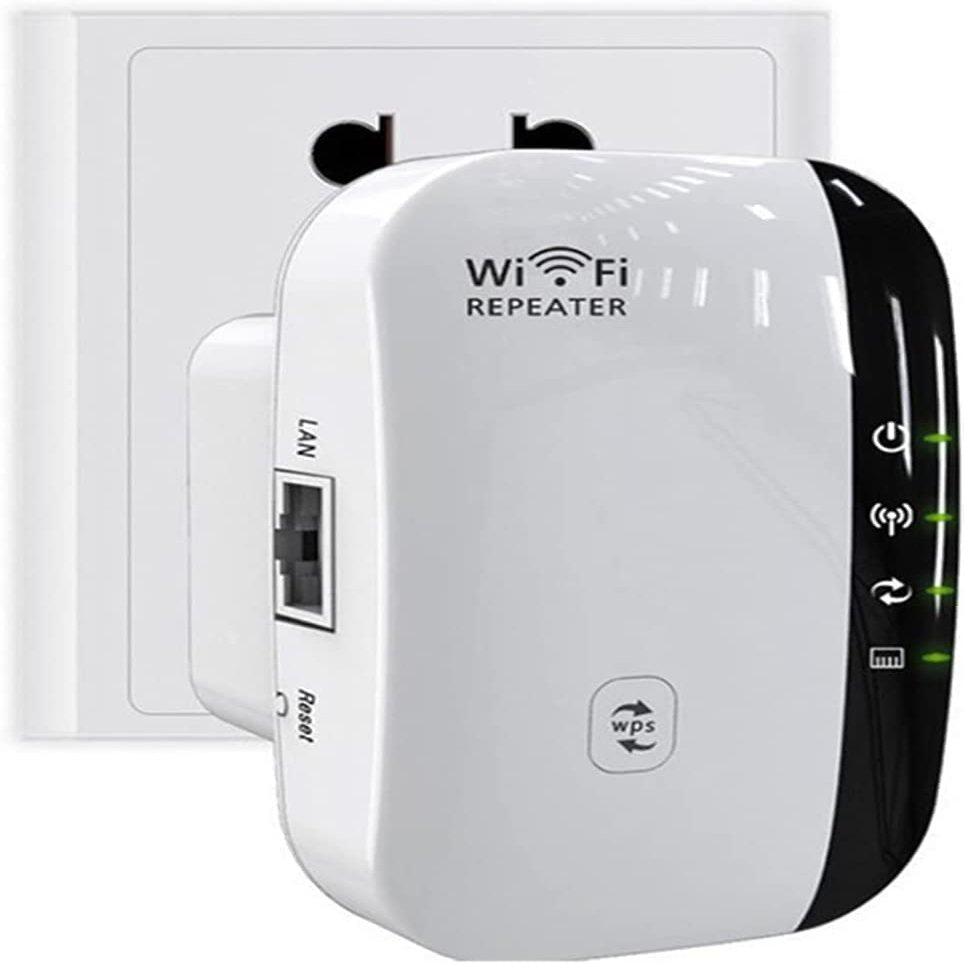 WiFi Extender, WiFi Repeater with Ethernet Port, 1-Tap Setup Access Point, Covers Up to 2640 Square Feet, WiFi Extenders Signal Booster for Home, WHITE0
