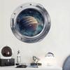 3D Jupiter Wall Stickers, Outer Star Cluster Door Wall Decals,Space Themed Decor for Kid's Room Classroom, Peel and Stick Removable Window View Art view 1