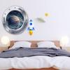 3D Jupiter Wall Stickers, Outer Star Cluster Door Wall Decals,Space Themed Decor for Kid's Room Classroom, Peel and Stick Removable Window View Art view 3