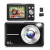 Unasi Digital Camera for Kids, HD 1080P Camera, 44MP Point and Shoot Digital Camera for Pictures with 32GB Card, 16X Zoom, Portable Small Point Shoot Camera Gift for Kid Student Children Teen (Black) view 1