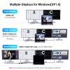 USB C to Dual HDMI Adapter 4K@60hz, 7-in-1 USB-C Laptop Docking Station with 2xHDMI 1xDisplayport VGA, USB Type C HDMI Splitter Extend 4 Display, 3xUSB 2.0, Multiple Monitor Hub for MacBook/Dell/HP view 3