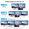 USB C to Dual HDMI Adapter 4K@60hz, 7-in-1 USB-C Laptop Docking Station with 2xHDMI 1xDisplayport VGA, USB Type C HDMI Splitter Extend 4 Display, 3xUSB 2.0, Multiple Monitor Hub for MacBook/Dell/HP view 4