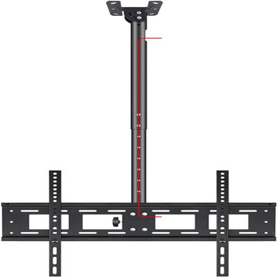Dntum Ceiling TV Mount, Height Adjustable Flat Slope Ceiling TV Wall Mount, Fits 42-80 Inch Flat Screen Display, TV Pole Mount Holds Up to 80kg/176lbs TV Mount TV Stand