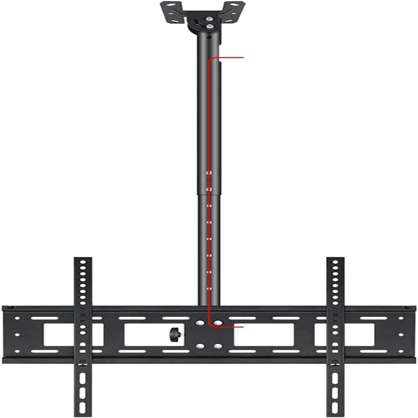 Dntum Ceiling TV Mount, Height Adjustable Flat Slope Ceiling TV Wall Mount, Fits 42-80 Inch Flat Screen Display, TV Pole Mount Holds Up to 80kg/176lbs TV Mount TV Stand