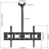 Dntum Ceiling TV Mount, Height Adjustable Flat Slope Ceiling TV Wall Mount, Fits 42-80 Inch Flat Screen Display, TV Pole Mount Holds Up to 80kg/176lbs TV Mount TV Stand view 2
