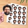 100pcs Custom Face Stickers,Waterproof,Personalized Stickers,Custom Picture Stickers Decal Kids Birthday,Party Favours,Weddings,Pets Photo,for Cups Water Bottle Label Stickers (7cm) view 1