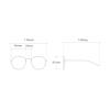 laureles Blue Light Blocking Rhinestones Reading Glasses Women Computer Round Pearl Readers Female L17 (C2, 1.25 Magnification) view 3