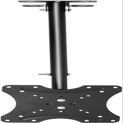 Dntum Ceiling TV Mount, Manual Rotation Pitched Roof Ceiling Mounting for Flat TV & Monitors 19" to 42", Height Adjustable, 35kg/77 Pound Capacity TV Mount TV Stand