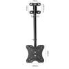 Dntum Ceiling TV Mount, Manual Rotation Pitched Roof Ceiling Mounting for Flat TV & Monitors 19" to 42", Height Adjustable, 35kg/77 Pound Capacity TV Mount TV Stand view 2