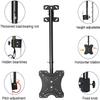 Dntum Ceiling TV Mount, Manual Rotation Pitched Roof Ceiling Mounting for Flat TV & Monitors 19" to 42", Height Adjustable, 35kg/77 Pound Capacity TV Mount TV Stand view 4