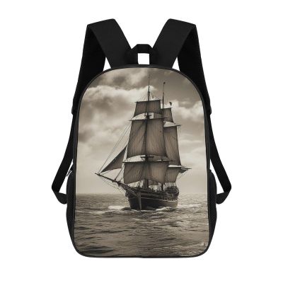 BTCOWZRV Nautical Sailing Pirate Theme Laptop Backpack 17 Inch for Women Men Travel Backpacks for Women Men Laptop Bag Fashion Casual Daypack
