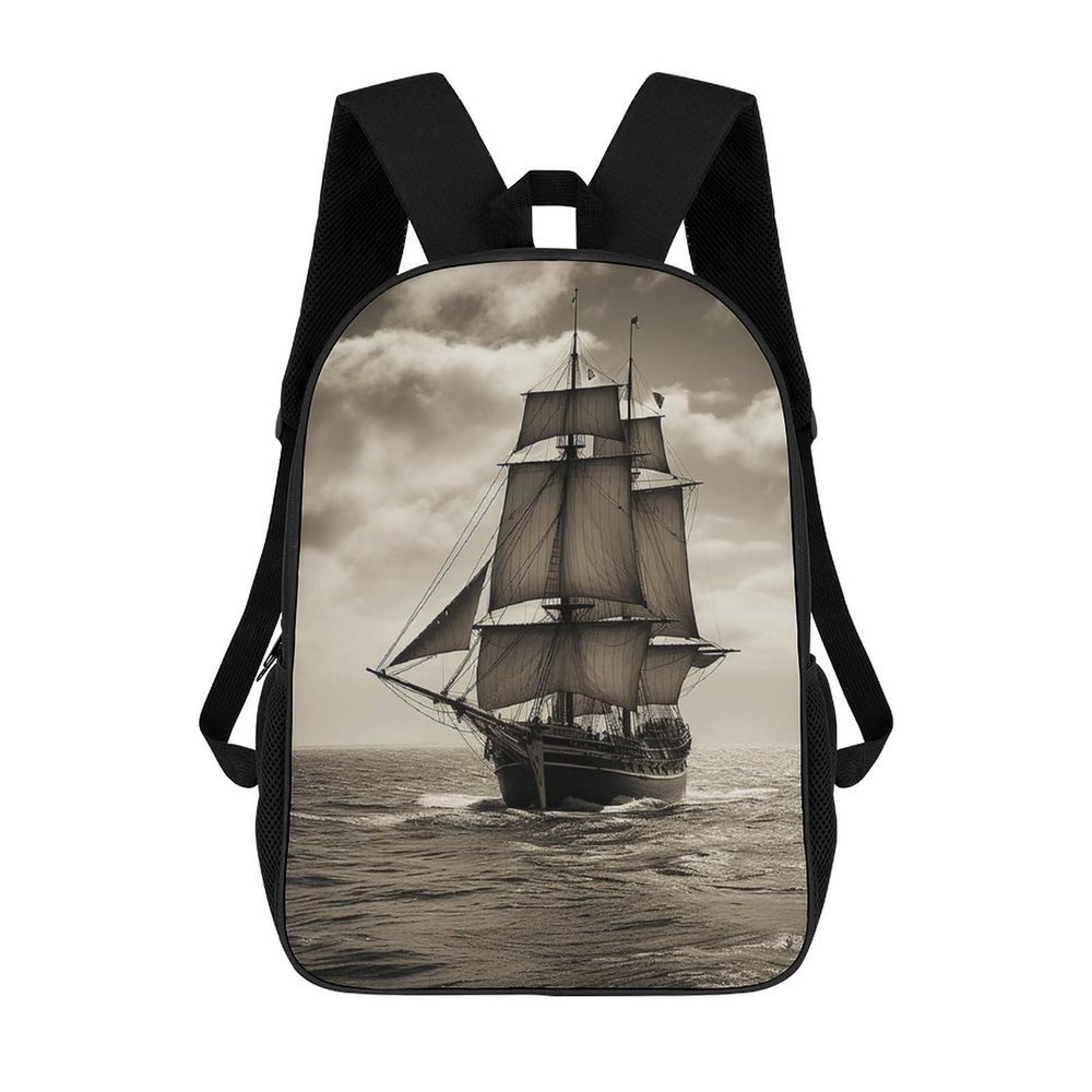 BTCOWZRV Nautical Sailing Pirate Theme Laptop Backpack 17 Inch for Women Men Travel Backpacks for Women Men Laptop Bag Fashion Casual Daypack