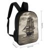 BTCOWZRV Nautical Sailing Pirate Theme Laptop Backpack 17 Inch for Women Men Travel Backpacks for Women Men Laptop Bag Fashion Casual Daypack view 2