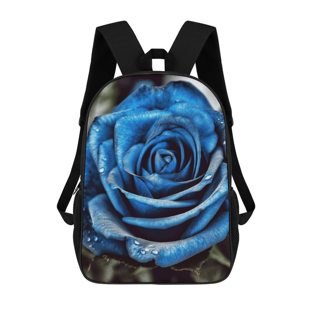 BTCOWZRV Blue Rose Laptop Backpack 17 Inch for Women Men Travel Backpacks for Women Men Laptop Bag Fashion Casual Daypack