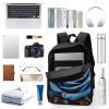 BTCOWZRV Blue Rose Laptop Backpack 17 Inch for Women Men Travel Backpacks for Women Men Laptop Bag Fashion Casual Daypack view 3