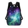 BTCOWZRV Green Blue Purple Galaxy Laptop Backpack 17 Inch for Women Men Travel Backpacks for Women Men Laptop Bag Fashion Casual Daypack view 1