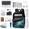 BTCOWZRV Green Blue Purple Galaxy Laptop Backpack 17 Inch for Women Men Travel Backpacks for Women Men Laptop Bag Fashion Casual Daypack view 3