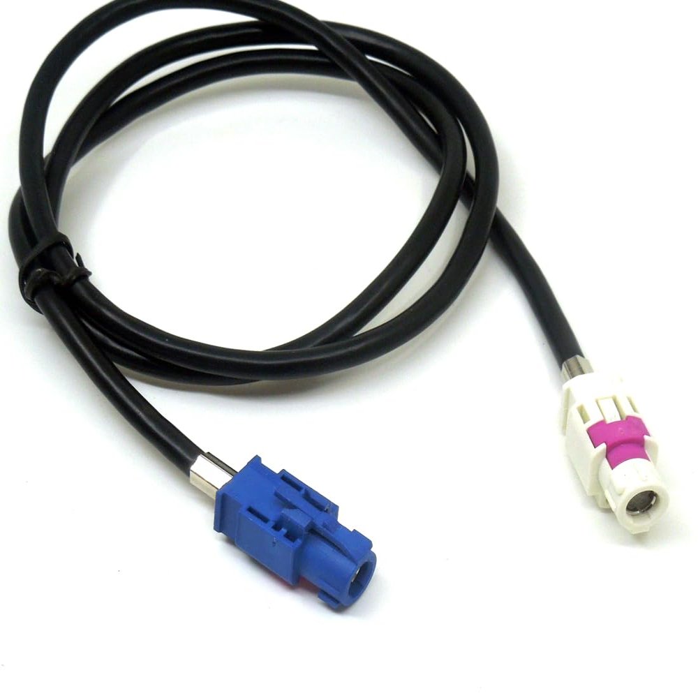 colorparts2016 Retrofit Cable FAKRA CIC HSD LVDS Wire harness C to B Female Decar 535 4-Core Compatible with BMW E90/E70/E87