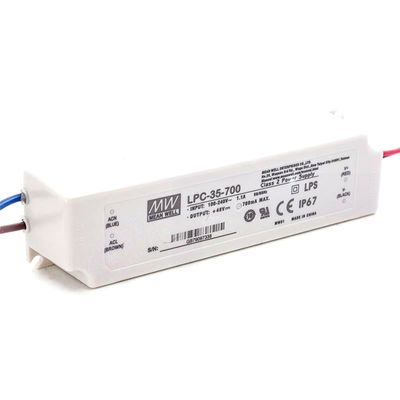 FerroFab LPC-35-700 LED Driver, 35W Single Output Waterproof Power Supply, 9~48V DC, Constant Current Mode, IP67