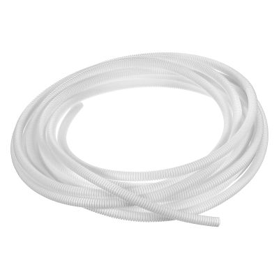 uxcell 1/4 Inch x 16.5 Ft Split Wire Loom Tubing, Guard Convoluted Flex, Protective Split Cable Conduit, Flexible Wire Protector Tubing, Electrical Cord Cover, White