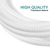 uxcell 1/4 Inch x 16.5 Ft Split Wire Loom Tubing, Guard Convoluted Flex, Protective Split Cable Conduit, Flexible Wire Protector Tubing, Electrical Cord Cover, White view 3