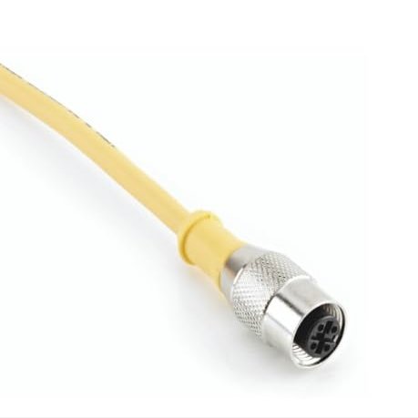 RADWELL RAD00302 10M, 4 Pole, 4A, Cord Set, Female Straight, M12, PVC, Yellow