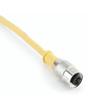 RADWELL RAD00302 10M, 4 Pole, 4A, Cord Set, Female Straight, M12, PVC, Yellow view 1