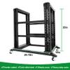 15U Server Rack/4-Post 19in Network Rack/Open Frame Rack with Wheels, Heavy-Duty Frame Cabinet/Adjustable Depth 29.75-27.75in GLOBALRACK(4POST-1000-15U) view 2