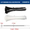 1000Pcs Self-locking Plastic Nylon Cable Tie White/Black 5X300mm Cable Tie Fastening Ring 3X200mm Cable Tie Zip Wraps Strap Tie 3X100mm/5X300mm(4x300mm,White(10000PCS)) view 4