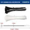 1000Pcs Self-locking Plastic Nylon Cable Tie White/Black 5X300mm Cable Tie Fastening Ring 3X200mm Cable Tie Zip Wraps Strap Tie 3X100mm/5X300mm(3x100mm,Black(1000PCS)) view 4