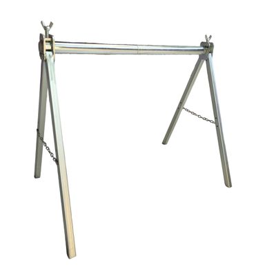 JXHONG 2024 Upgraded Foldable Cable/Wire Spool Rack, Holds Spools Up to 30" in Diameter, 220 lbs Max Load, Features 1" Two-Piece Axle RodUltra-Compact Storage Size