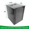15U Server Cabinet Wall Mount Rack Enclosure with Caster Wheels 2 Server Fans Locking Glass Door Removable Side Panels 19" Network Cabinet 15-18.5" Installation Depth Heavy-Duty Frame (32INCH, 15U) view 2