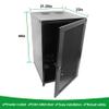 22U Server Cabinet Wall Mount Rack Enclosure with Caster Wheels 2 Server Fans Locking Grid Gate Removable Side Panels 19" Network Cabinet 15-18.5" Installation Depth Heavy-duty frame(22u cabinet 44IN) view 2