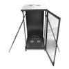 22U Server Cabinet Wall Mount Rack Enclosure with Caster Wheels 2 Server Fans Locking Grid Gate Removable Side Panels 19" Network Cabinet 15-18.5" Installation Depth Heavy-duty frame(22u cabinet 44IN) view 4