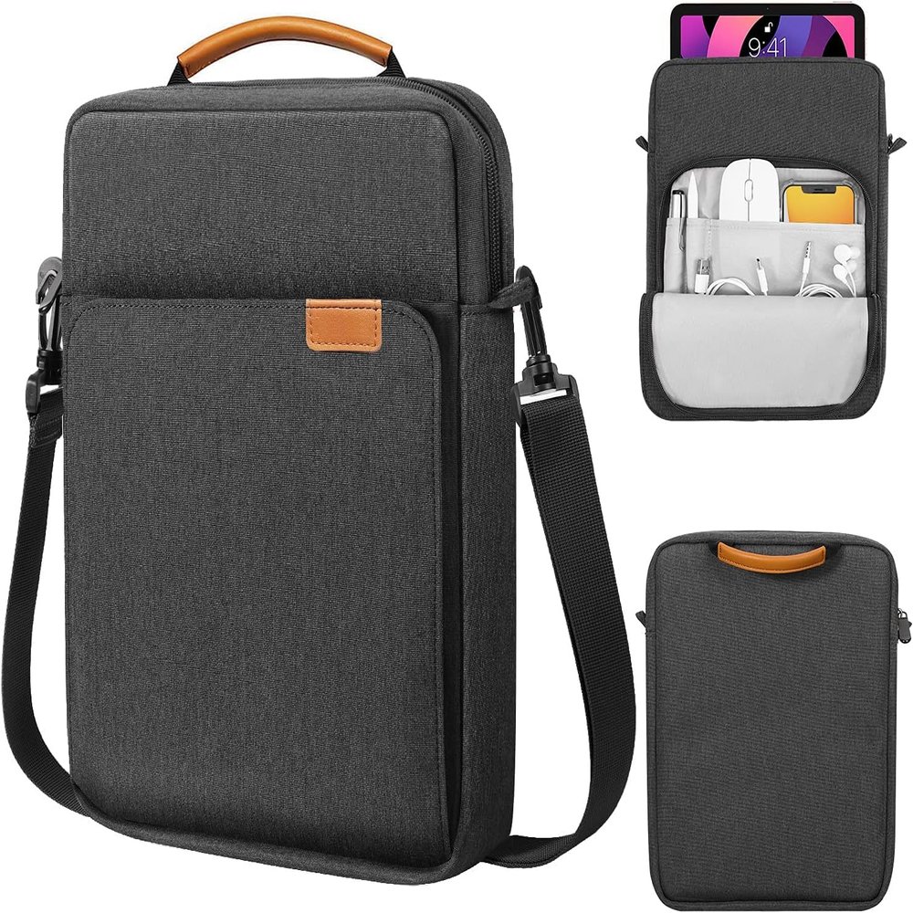 12.9 Inch Tablet Sleeve Bag,Fits with 13 Inch New iPad Pro M4 & Air M2 2024,iPad Pro 12.9 M2&M1,Surface Laptop Go 12.4,Galaxy Tab S8+/S9+ 12.4,Handle Carrying Case with Shoulder Strap