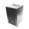 18U Server Cabinet Wall Mount Rack Enclosure with Caster Wheels 2 Server Fans Locking Grid Gate Removable Side Panels 19" Network Cabinet 15-18.5" Installation Depth Heavy-Duty Frame (37INCH, 18U) view 3