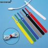 Hohota 50/100pcs Releasable Cable Ties 150/200/300mm Plastics Fastening Reusable Cable Tie Straps Wrap Bundle Bandage Tie(Green,150mm x 100pcs) view 2