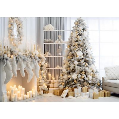 ACAGALA Christmas Backdrop Photography Background Portrait 2.1 * 1.5m/ 7 * 5ft Photography Backdrops Photo Studio Props for Christmas Decoration Baby Children Portrait Photos Party