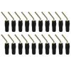 20PCS/Set Banana Bend Pin Plug Connector 2mm Wire Cable Banana Screw Sock Speaker Audio Plug Adapter Red Black(20 Black) view 1