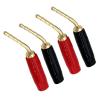 20PCS/Set Banana Bend Pin Plug Connector 2mm Wire Cable Banana Screw Sock Speaker Audio Plug Adapter Red Black(20 Black) view 3