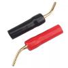 20PCS/Set Banana Bend Pin Plug Connector 2mm Wire Cable Banana Screw Sock Speaker Audio Plug Adapter Red Black(20 Black) view 4