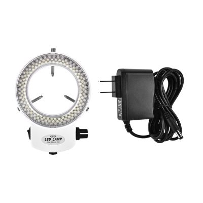 Brilluxa Adjustable Microscope Light, 144 LED Beads, Brightness Control, Shadowless Lighting for Stereo Microscopes (White), Microscope Ring Light, Laboratory Lighting