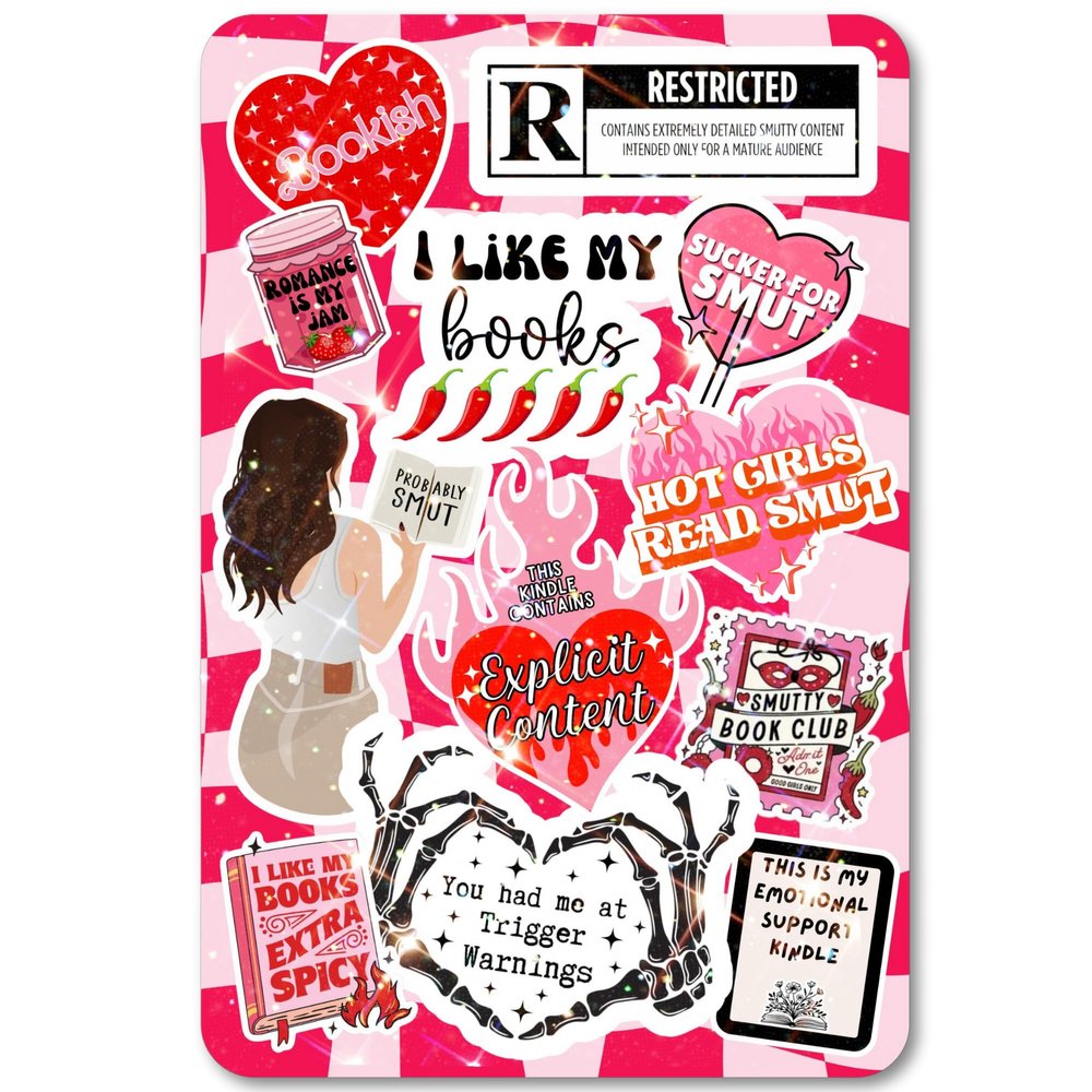 Clear Back Cover Insert for Kindle Paperwhite | Bookish Card Insert for E Reader | Cardstock Paper Insert for 11th generation 6.8" | Booktok Spicy Smut Sticker Case Insert | Smutty Romance Book Gifts