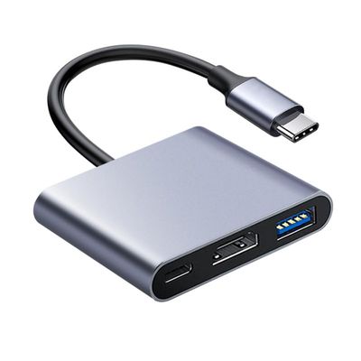 USB C to HDMI Multiport Adapter with Charging Port, HDMI to USB C Hub Adapter for Monitor to Laptop