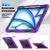 Soyeacrg Case for iPad Air 13-inch (M2, 2024), Upgrade Full Coverage 3-Layer Heavy Duty Protective Crossbody Portable Case with 360 Rotating Stand & Handle - Shoulder Strap - Pencil Holder,Q view 4