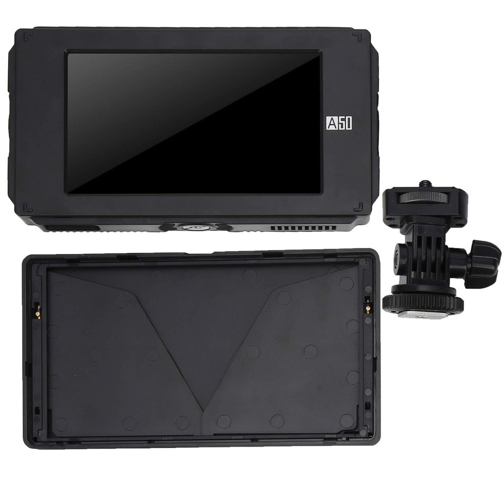 4K FHD Camera Field Monitor, 5inch 1920x1080P OnCamera Video Monitor with Sunshade, Support 1/4in, 3/8 in, M6, Cold Shoe Interface for Almost All Cameras,Camcorders