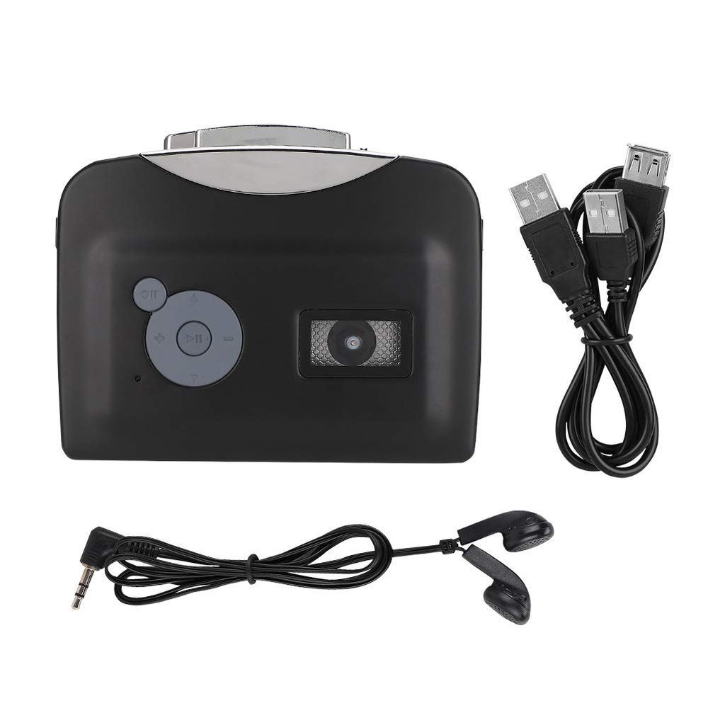 Zunate Cassette Player, Portable USB Tape Converter from Tapes to MP3 Converter Via USB, Audio Music Player Cassette Recorder Compatible with Laptops and Computers