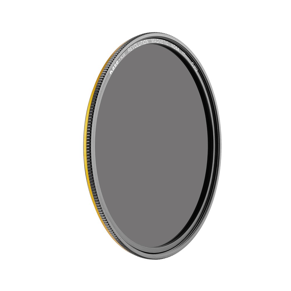 Kase Wolverine Revolution 55mm Magnetic ND64 6 Stop Shockproof Tempered Optical Glass Filter w Yellow Ring & Adapter