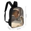 NWTRJ Cute Dog And Horse 17 Inch Backpack Lightweight Waterproof Travel Laptop Backpack Casual Daypack for Women Men view 2
