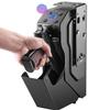 Gun Safe Biometric Pistol Safe, Gun Safes 3 Ways Quick Access Fingerprint Handgun Safe for Nightstand Car, Fingerprint Quick Access Pistol Safe Solid Handgun Safe, 2 Emergency Keys, with Fingerprint view 1